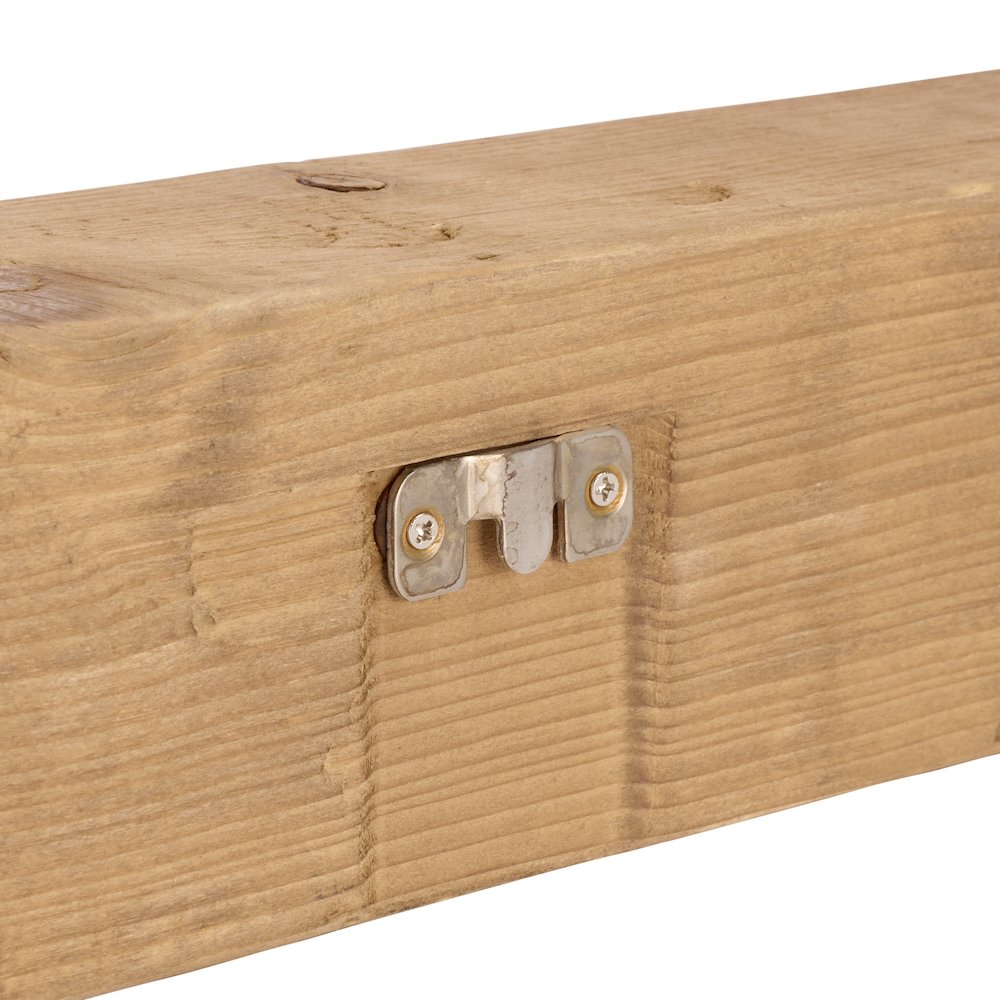 Beno 48" Floating Reclaimed Pine Mantel Shelf. Picture 2