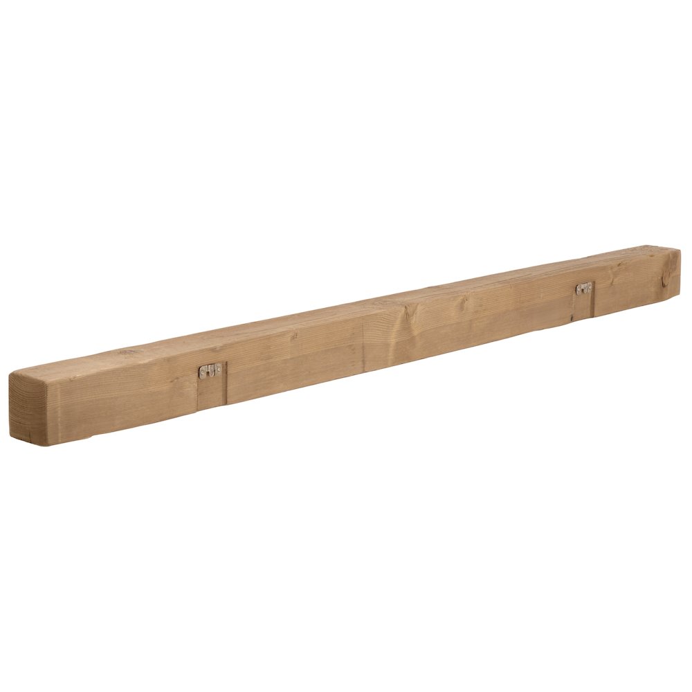 Beno 60" Floating Reclaimed Pine Mantel Shelf. Picture 5