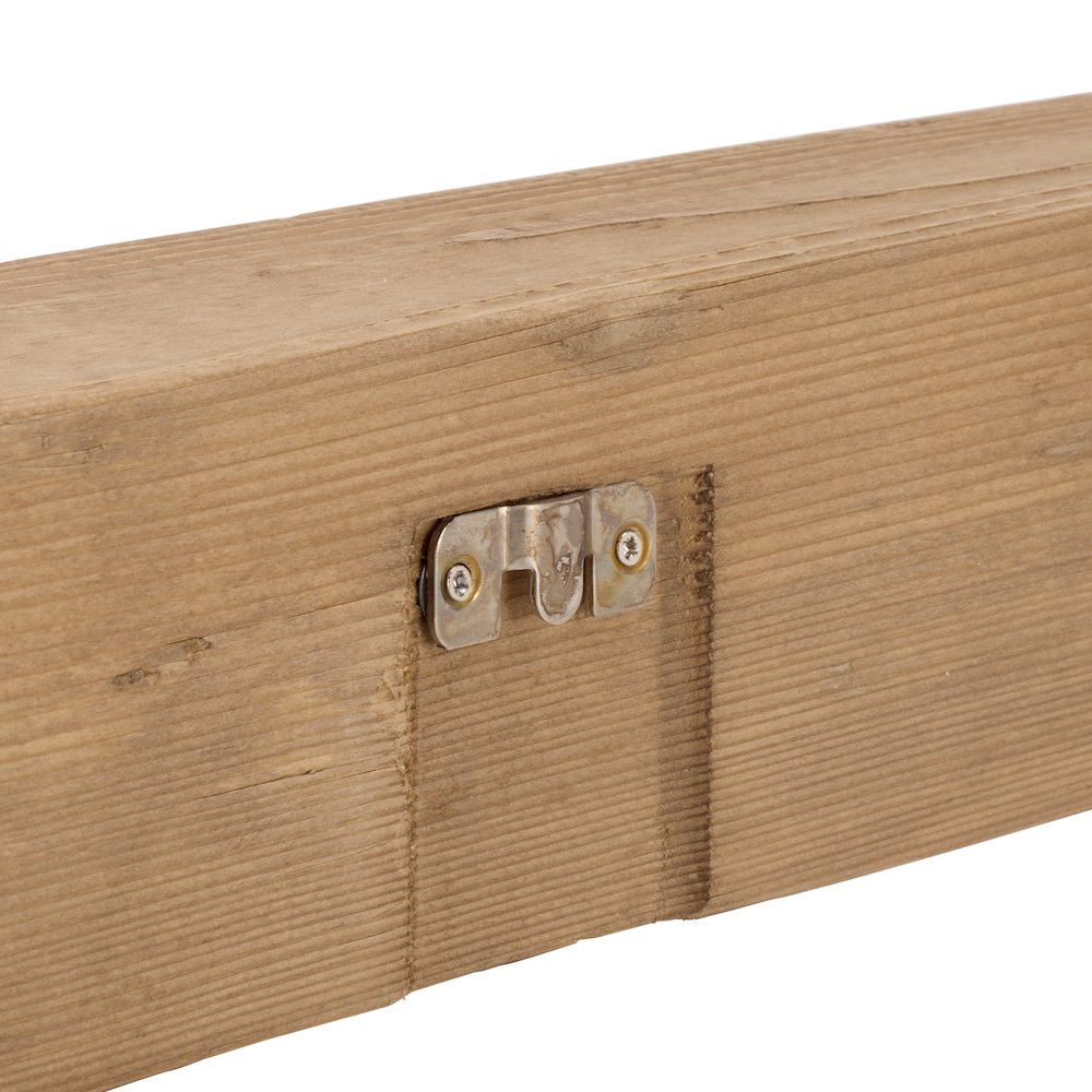Beno 60" Floating Reclaimed Pine Mantel Shelf. Picture 2