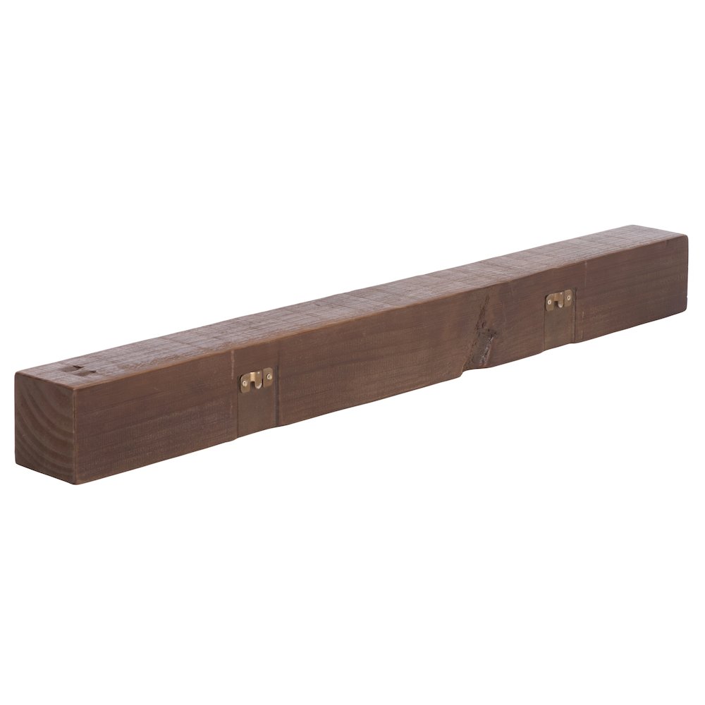 Beno 36" Floating Reclaimed Pine Mantel Shelf. Picture 5