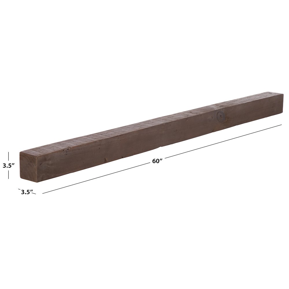 Beno 60" Floating Reclaimed Pine Mantel Shelf. Picture 3