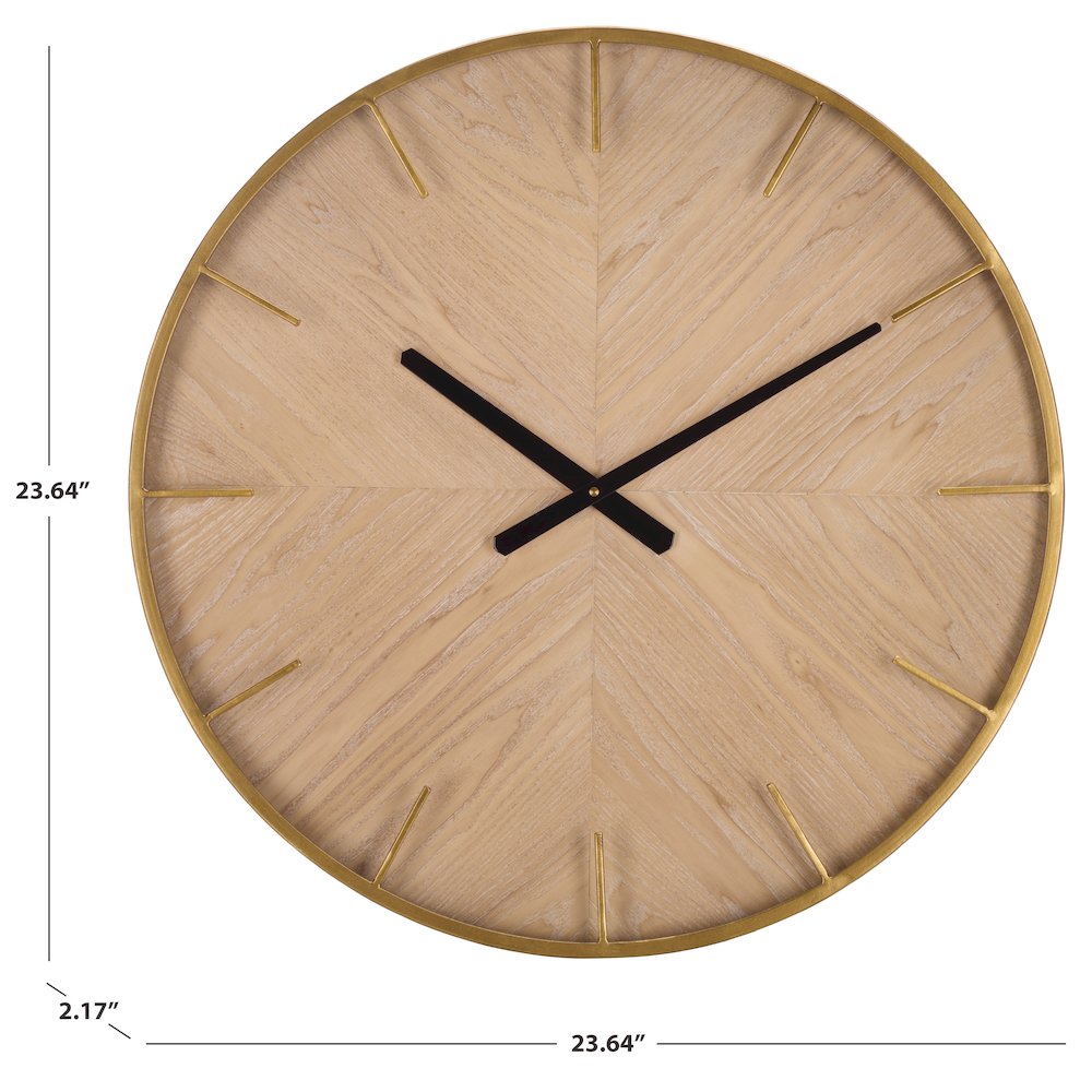 Macsen Wood & Iron Clock. Picture 3