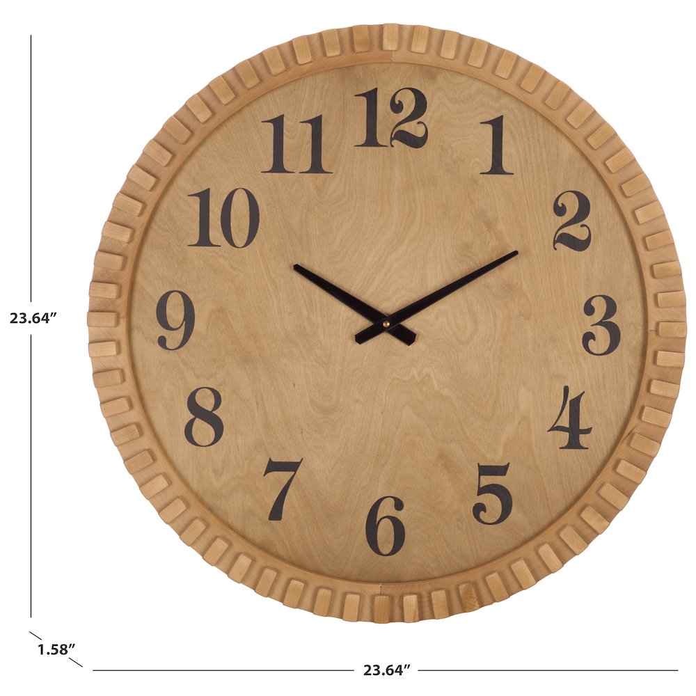 Beda Wood Clock/Brown. Picture 3
