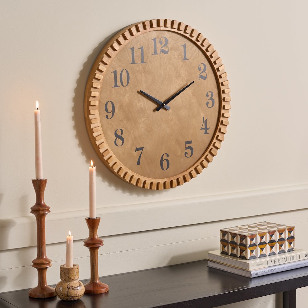 Beda Wood Clock/Brown. Picture 1