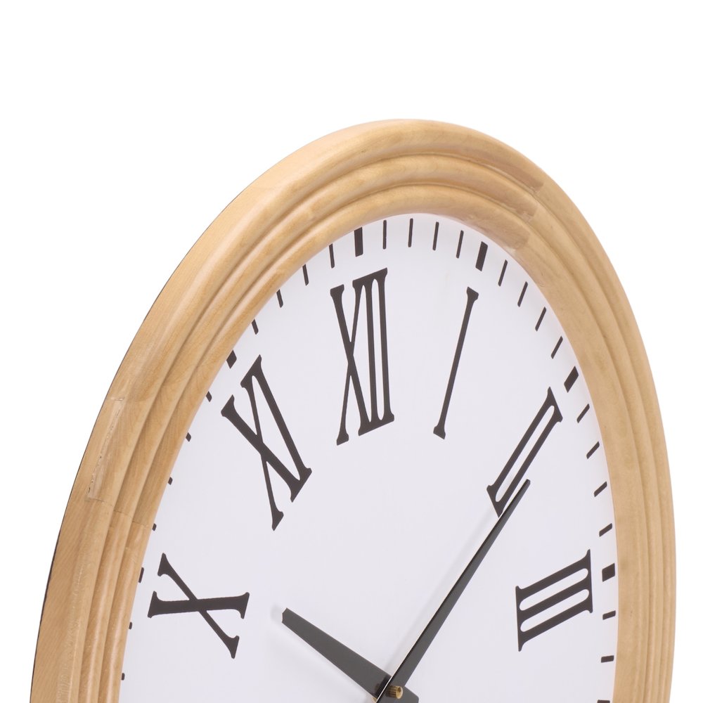 Parvin Wood Clock/White. Picture 2