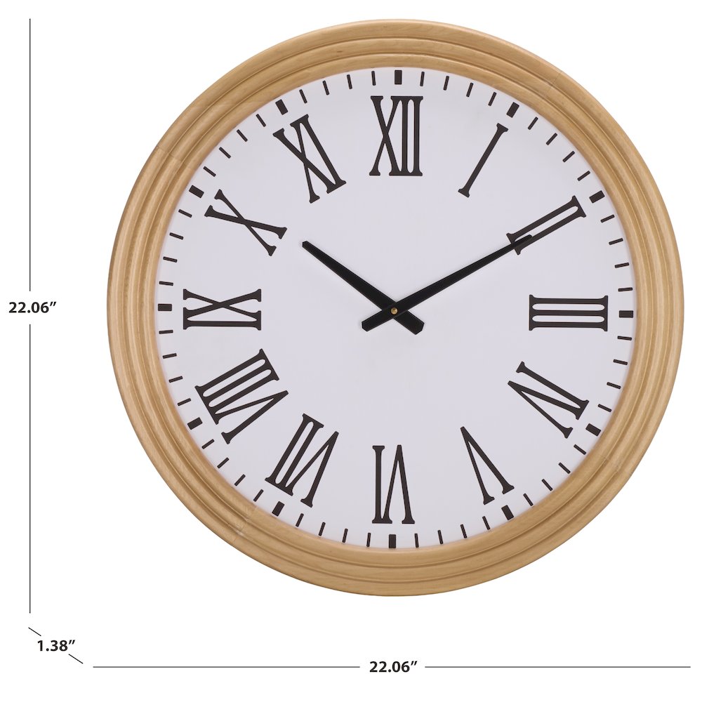 Parvin Wood Clock/White. Picture 3
