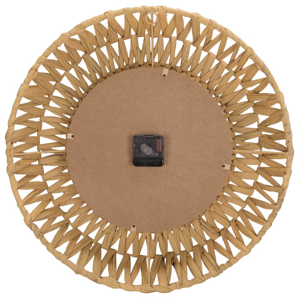 Dagan Iron & Water Hyacinth Clock. Picture 5
