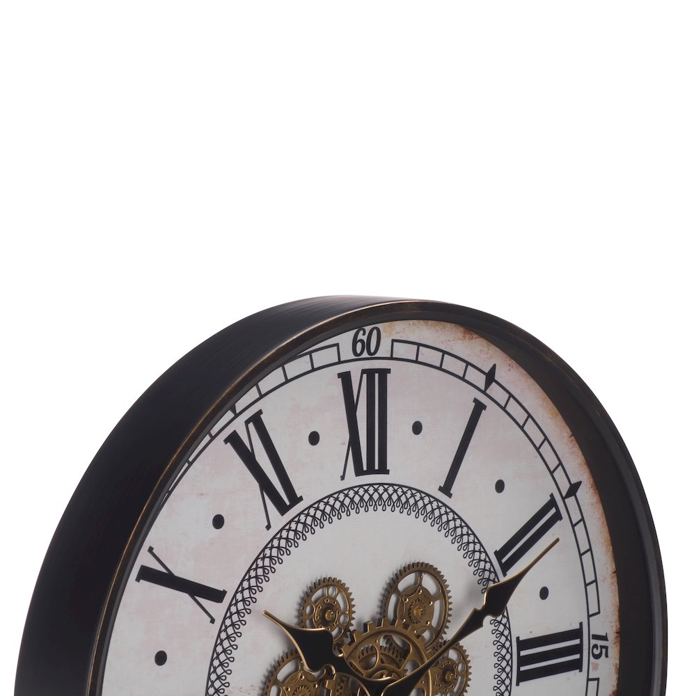 Worthington Roman Gear Wall Clock/White. Picture 2