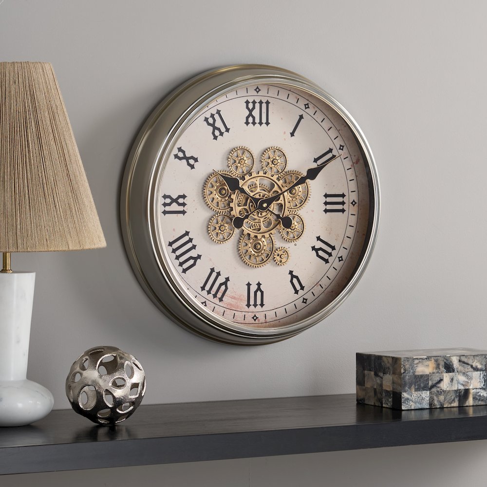 Hayward Roman Gear Clock/White. Picture 1