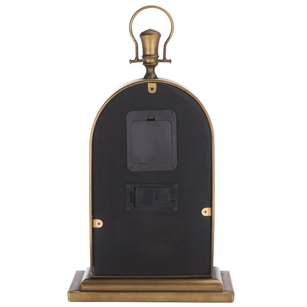Maximilian Bell Like Gear Table Clock/Black/Gold. Picture 5
