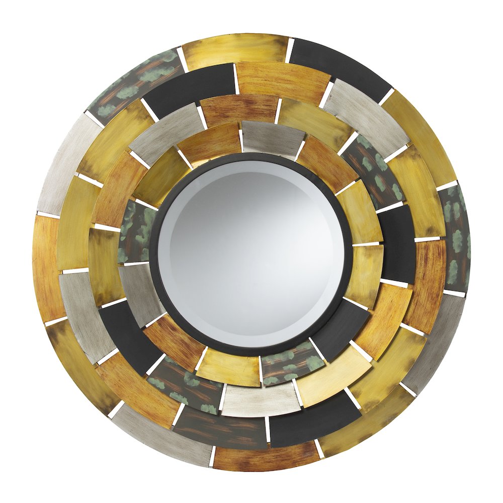 Baroda Round Decorative Wall Mirror. Picture 1