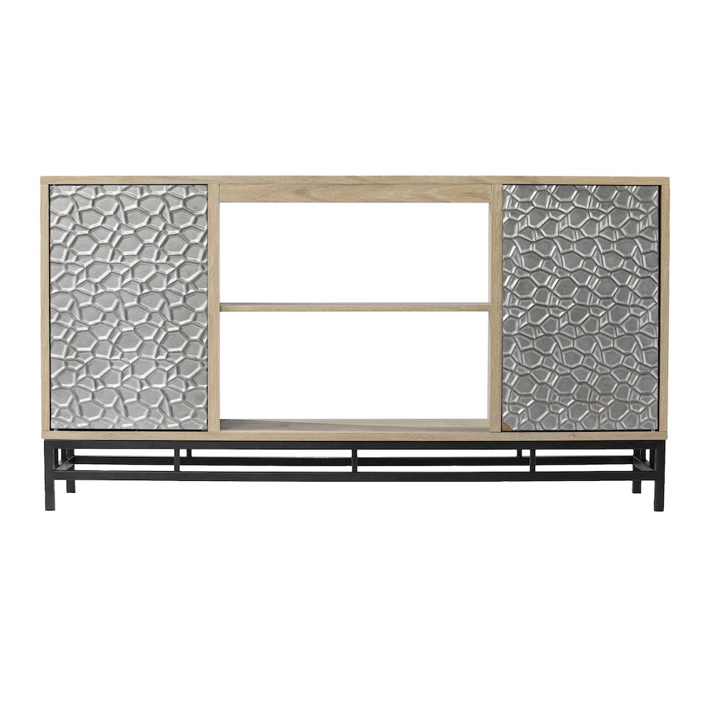 Hollesborne Media Console Storage in Brown Color. Picture 2