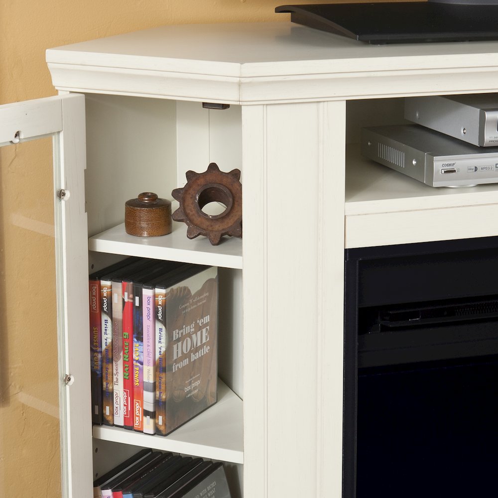 Claremont Color Changing Convertible Fireplace in White Color. Picture 4