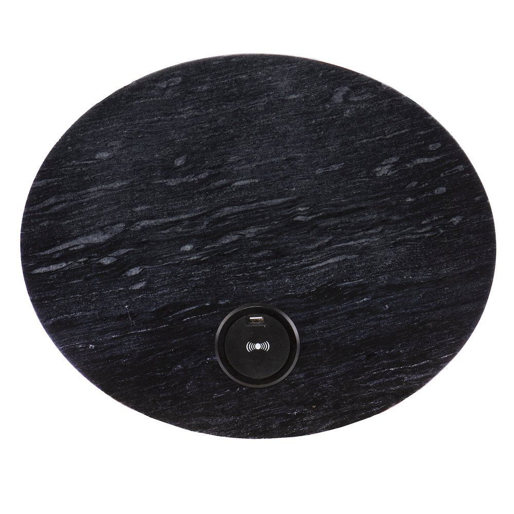 Clarvin Side Table Wireless Charging Station in Black Color. Picture 5
