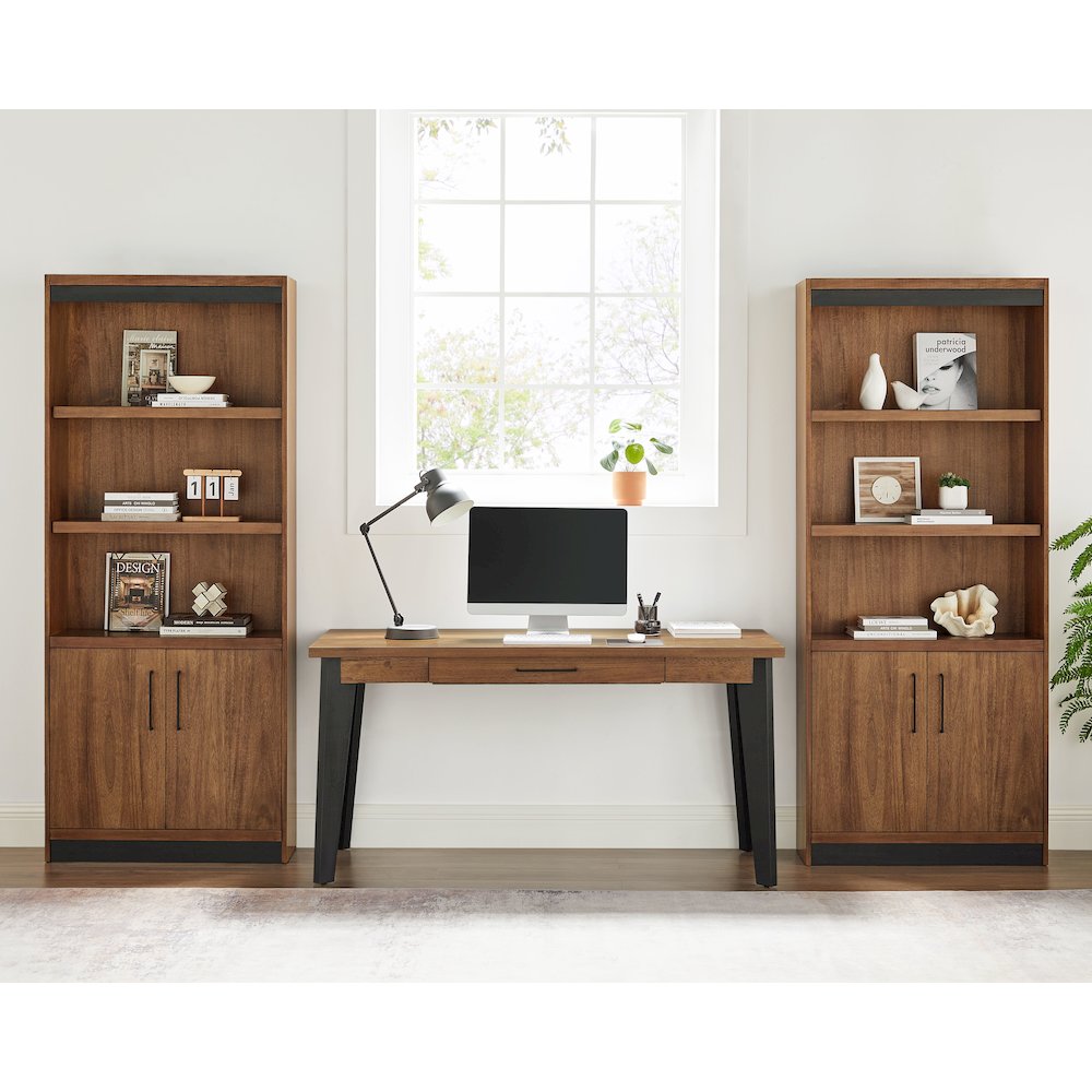 Avery Modern Writing Desk, Rich Medium Brown. Picture 5