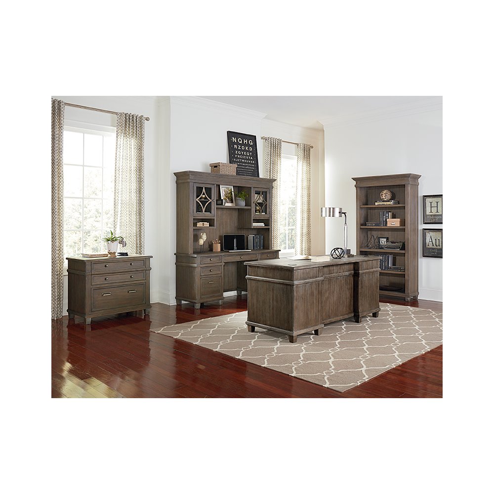 Carson Wood Lateral File, Storage File Drawer, Gray. Picture 8