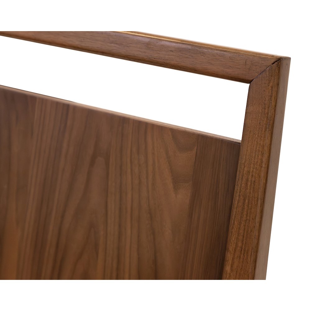 Mid-Century Modern Wood Kitchen Dining Table with Six Chairs, Brown. Picture 13