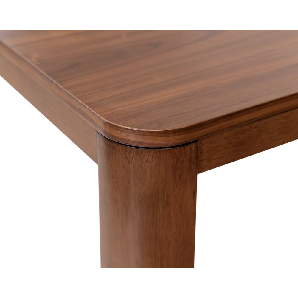 Mid-Century Modern Wood Kitchen Dining Table with Six Chairs, Brown. Picture 16