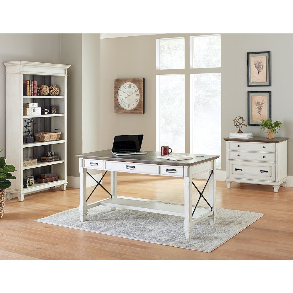 Hartford Wood Writing Desk, White. Picture 4