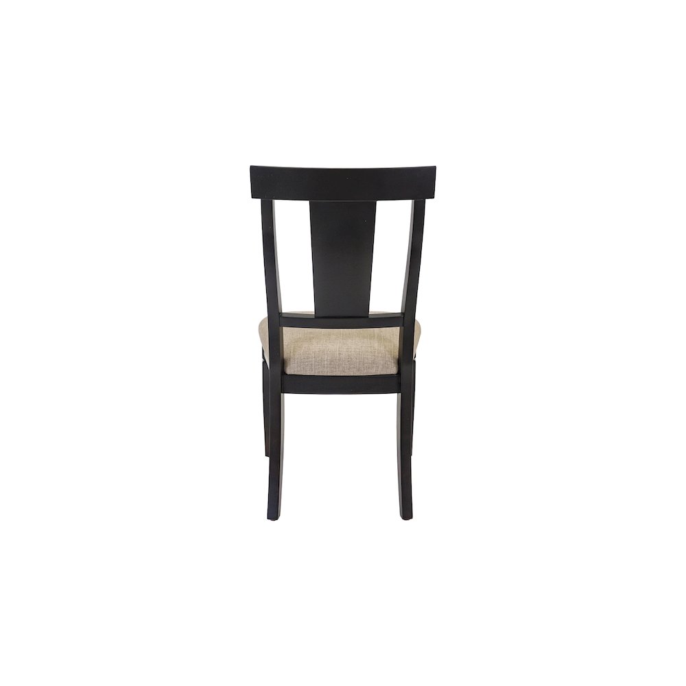 Hartford Traditional Wood Kitchen Extension Dining Table and Six Chairs, Black. Picture 7
