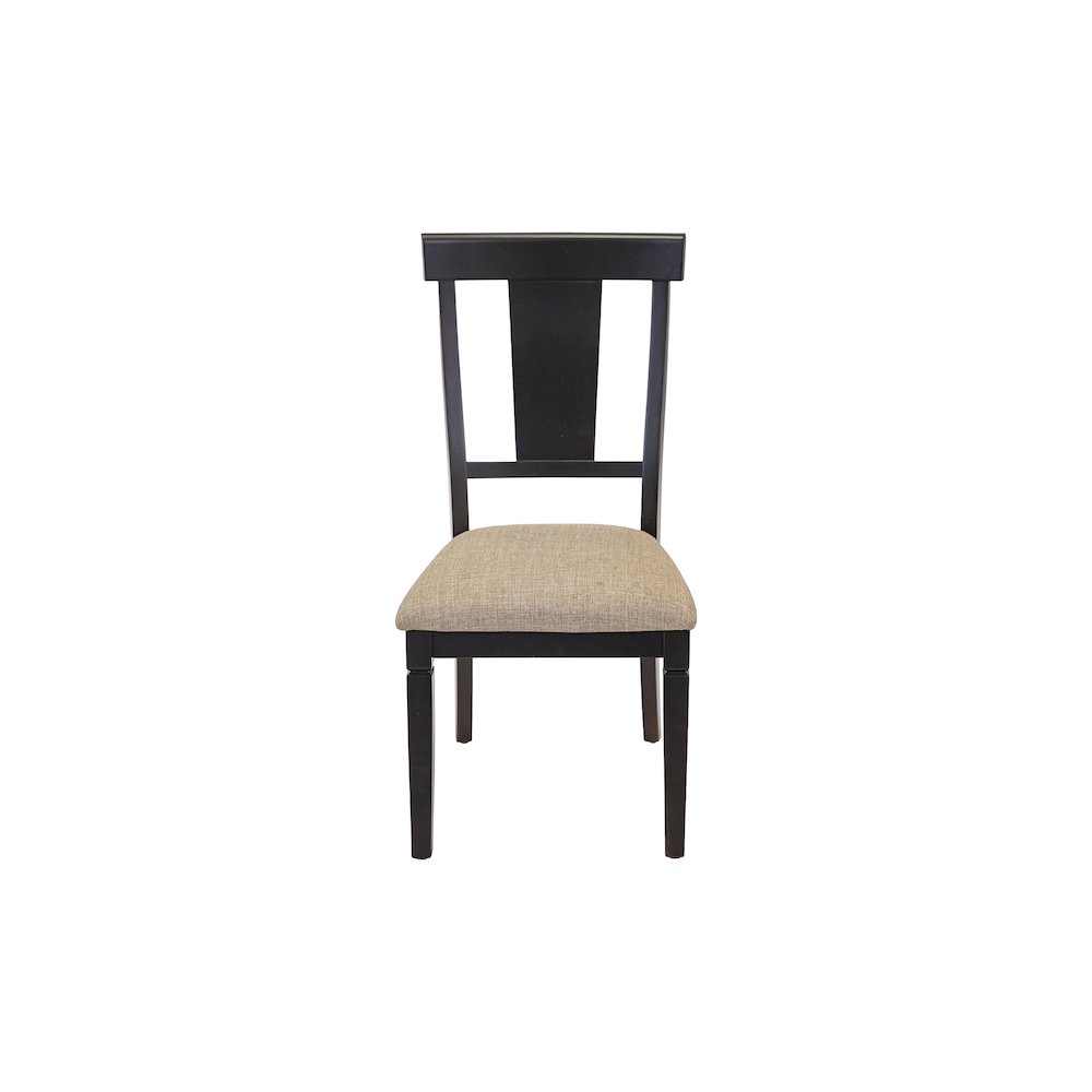 Hartford Traditional Wood Kitchen Extension Dining Table and Six Chairs, Black. Picture 5