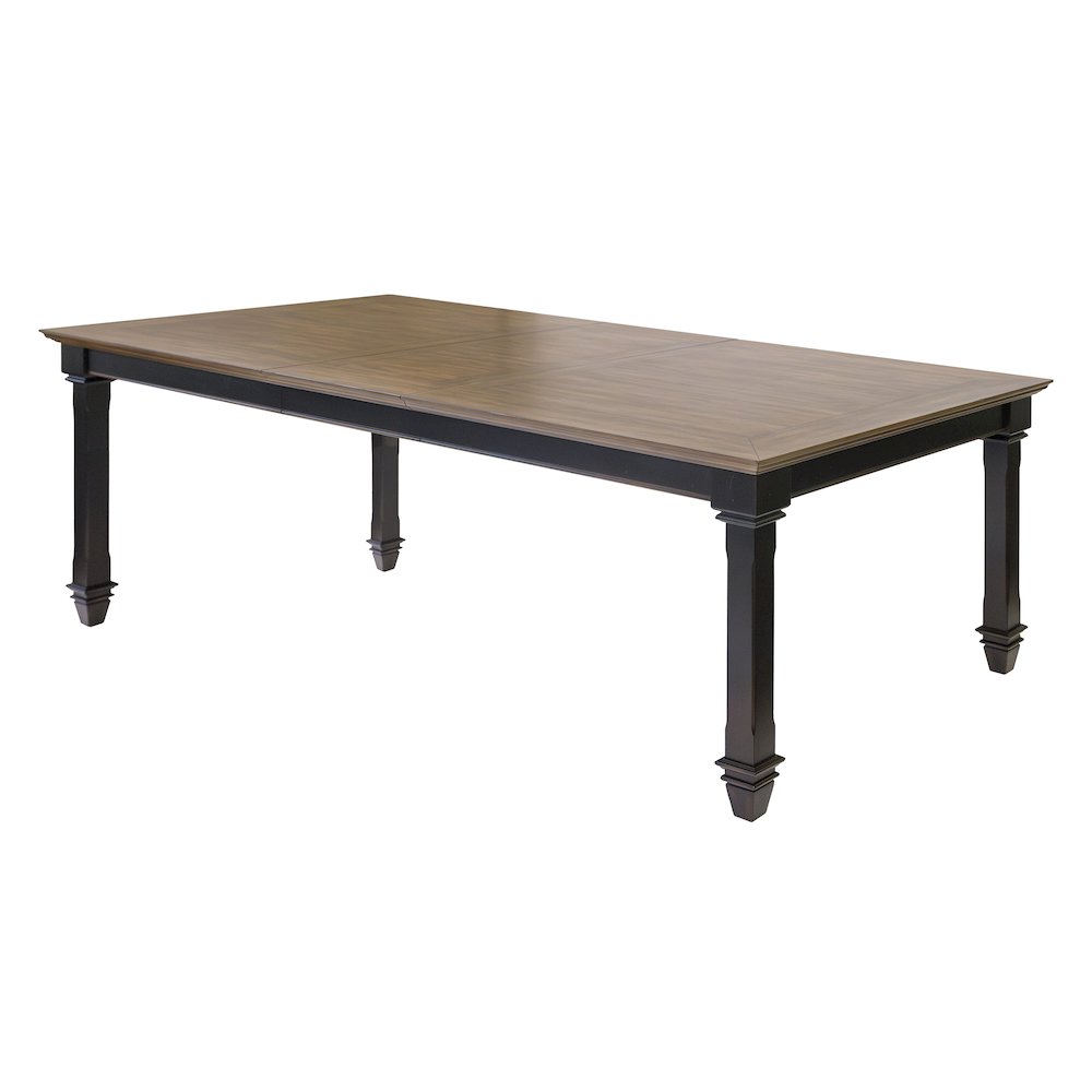 Hartford Traditional Wood Kitchen Extension Dining Table and Six Chairs, Black. Picture 13
