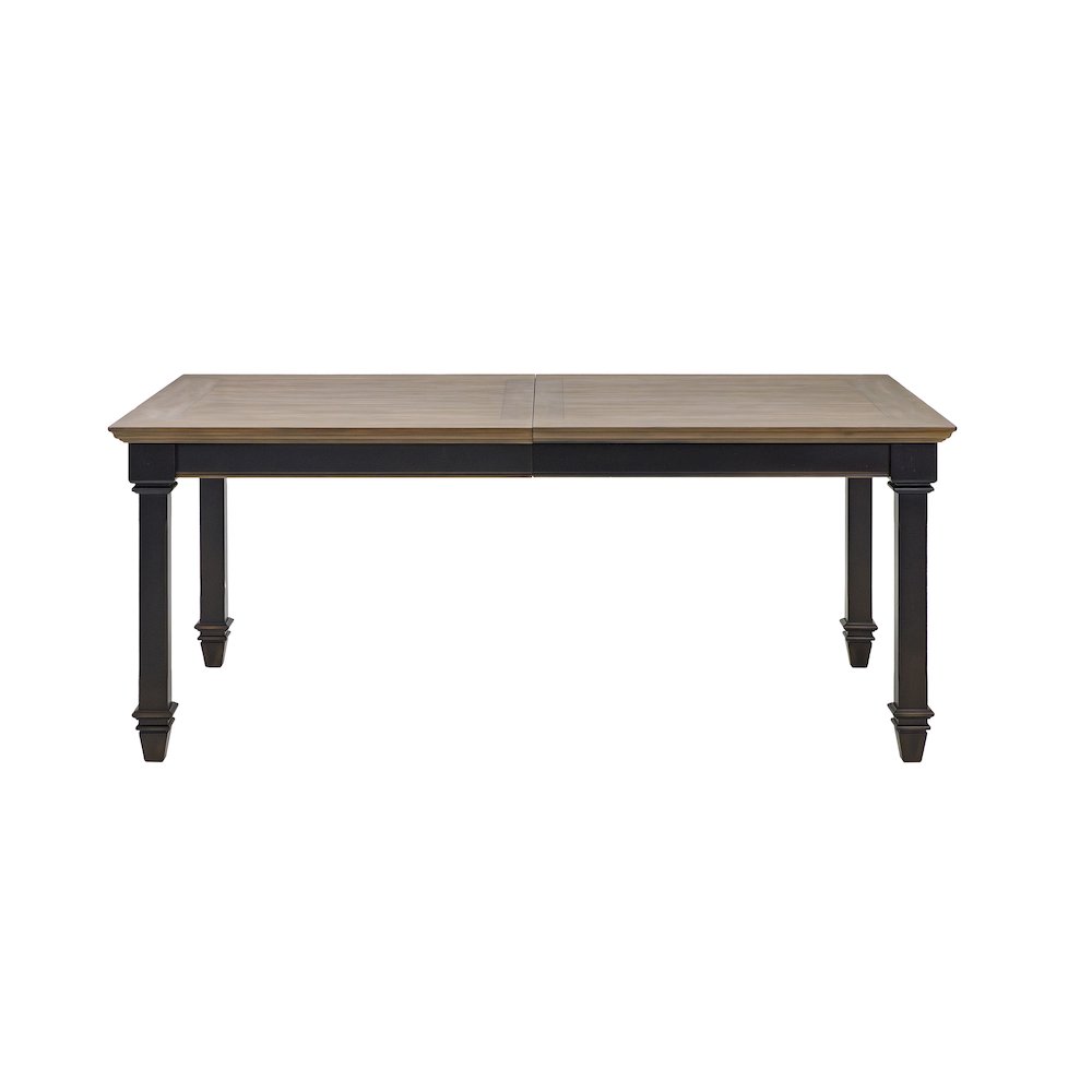 Hartford Traditional Wood Kitchen Extension Dining Table and Six Chairs, Black. Picture 12