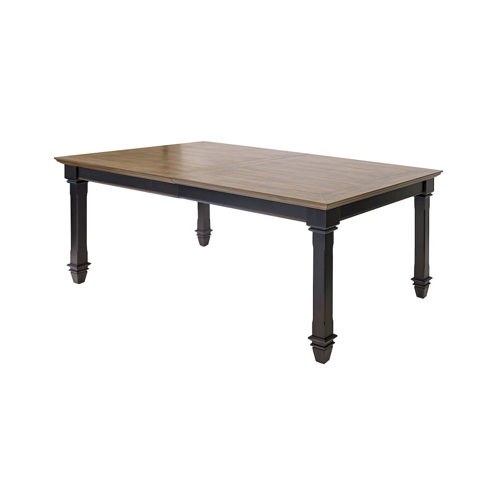 Hartford Traditional Wood Kitchen Extension Dining Table and Six Chairs, Black. Picture 11