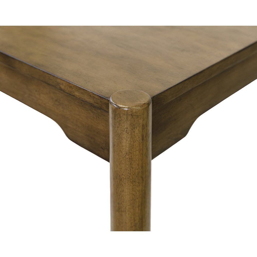 Lachlan Modern Wood Square Counter Height Kitchen Table with Four Chairs, Brown. Picture 5