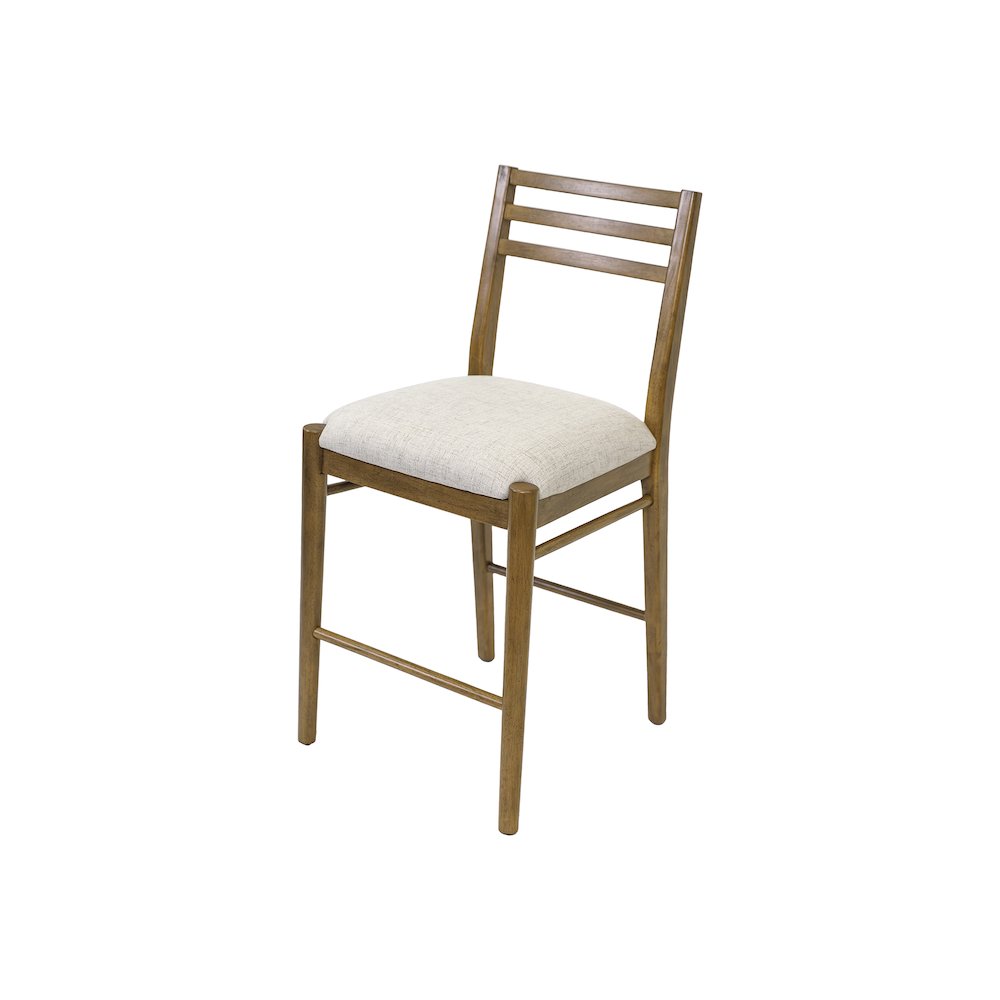 Lachlan Modern Wood Square Counter Height Kitchen Table with Four Chairs, Brown. Picture 8