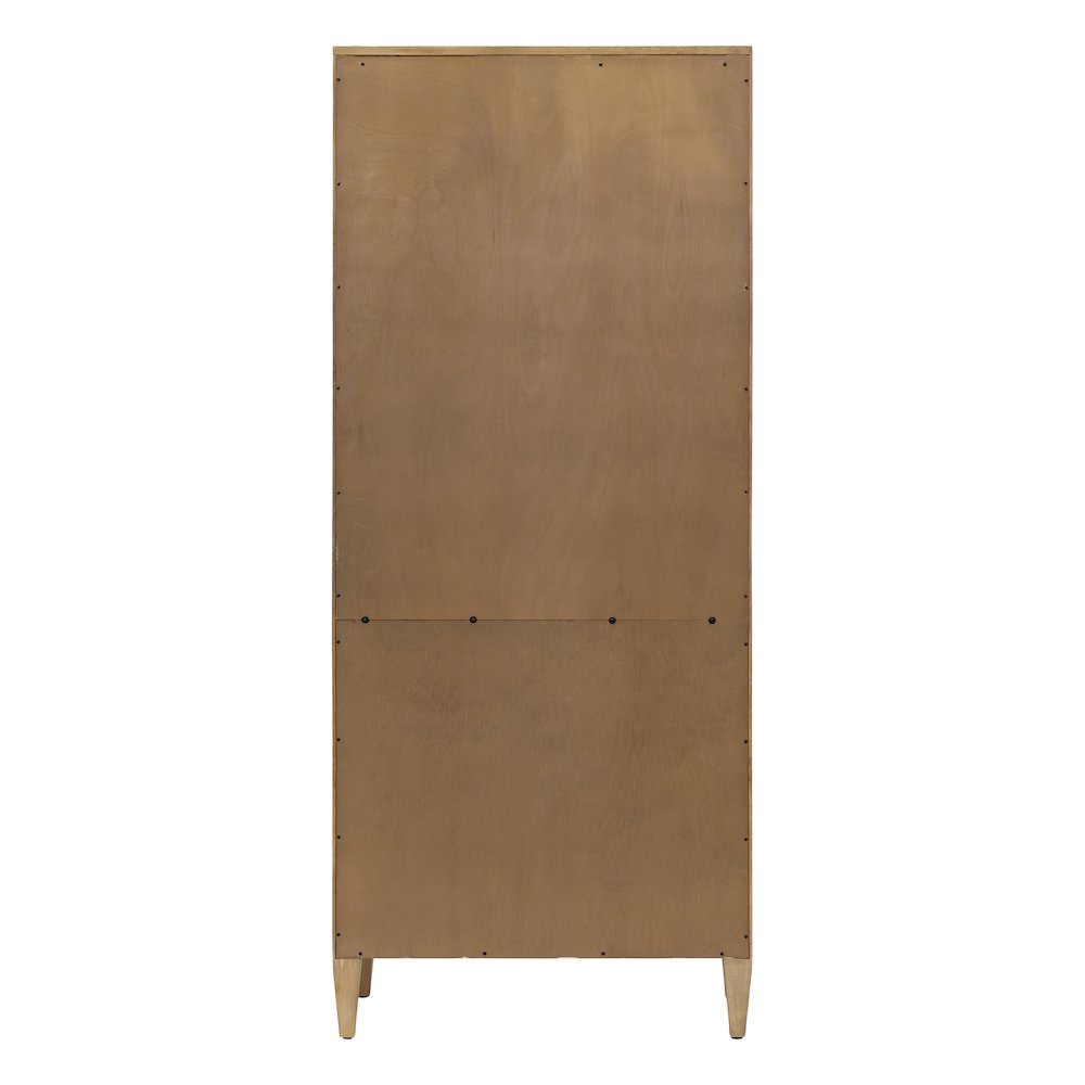 Laurel Modern Wood Open Bookcase Wall, Light Brown. Picture 4