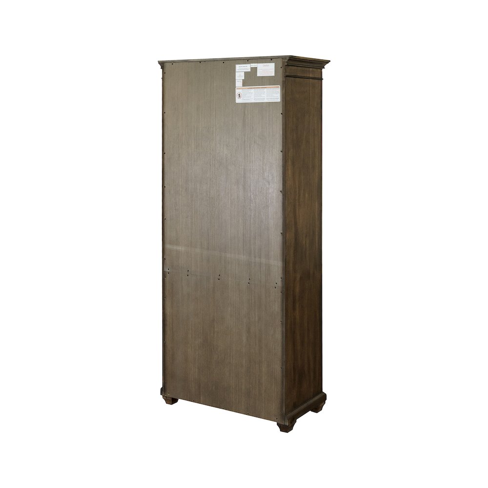 Porter Wood Open Bookcase, Fully Assembled, Brown. Picture 6