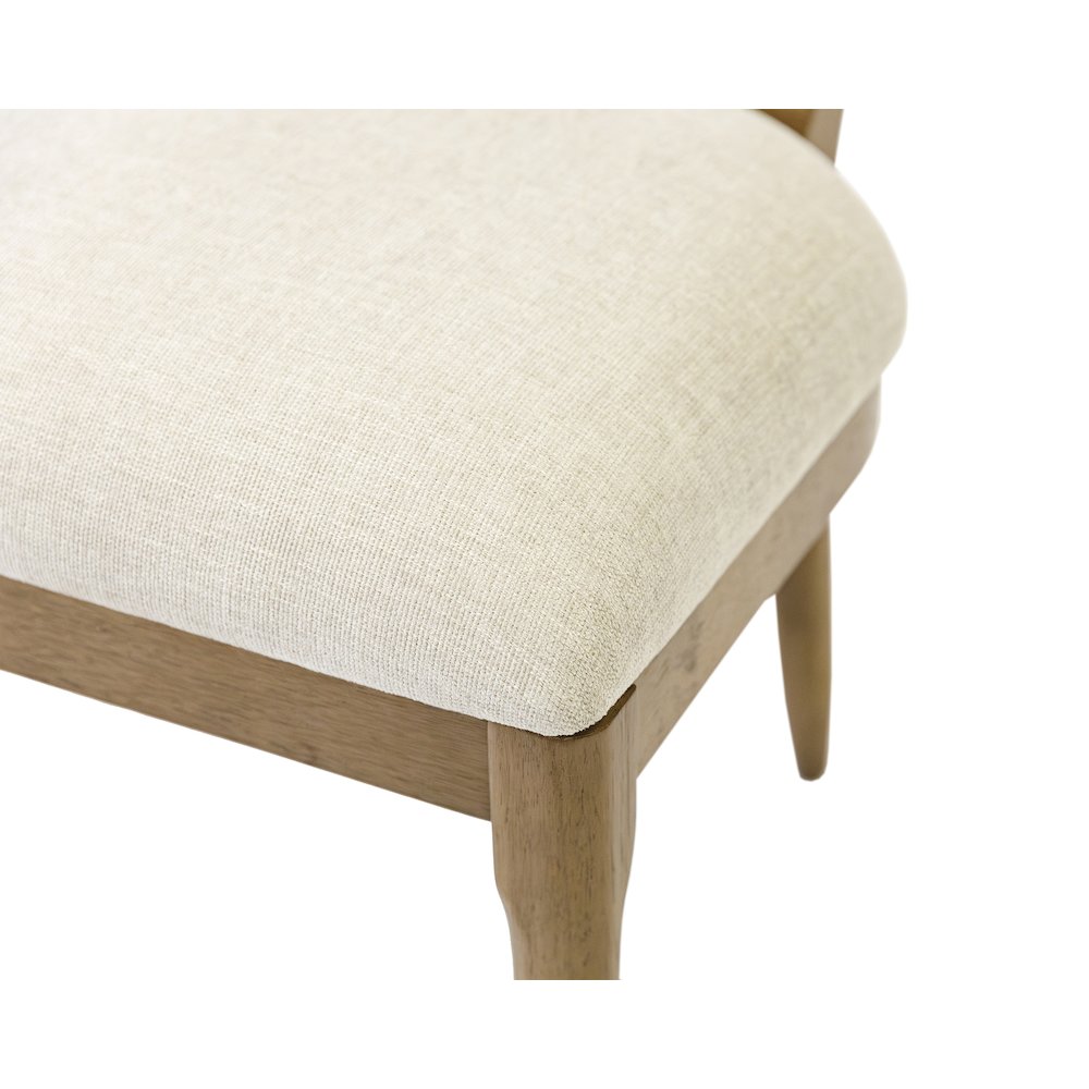 Quincey Coastal Wood Rectangular Kitchen Table with Six Chairs. Picture 14