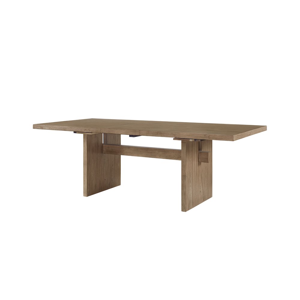 Quincey Coastal Wood Rectangular Kitchen Table with Six Chairs. Picture 1