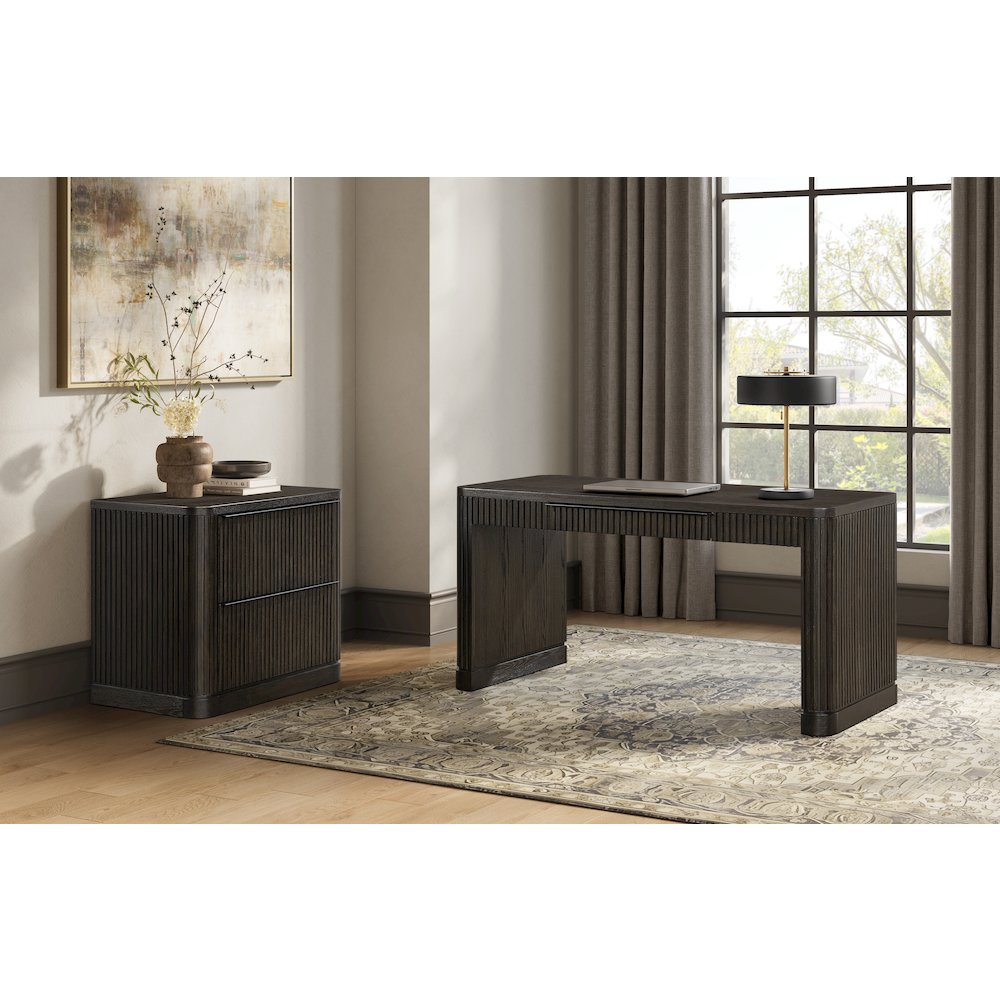 Tulane Writing Desk, Executive Writing Desk, Brown. Picture 7