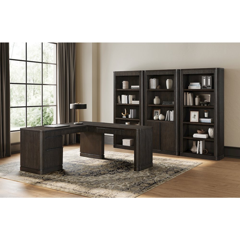Tulane Executive Open Bookcase, Brown. Picture 6