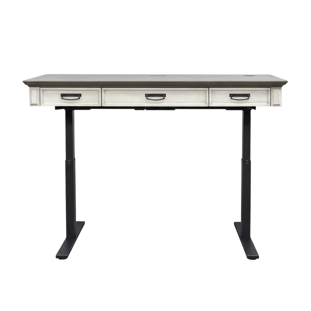 White Wood Writing Desk With Classic Rustic Design For Home Office Use. Picture 4