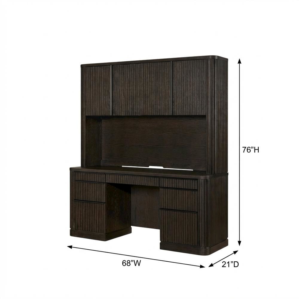 Contemporary Modern Credenza in Neutral Finish with Ample Storage. Picture 7