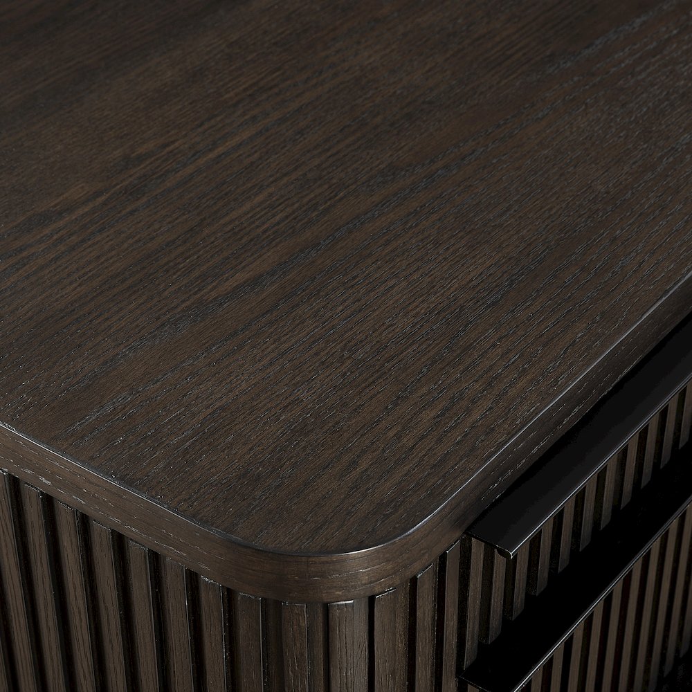 Tulane Executive Credenza and Hutch, Fully Assembled, Brown. Picture 10