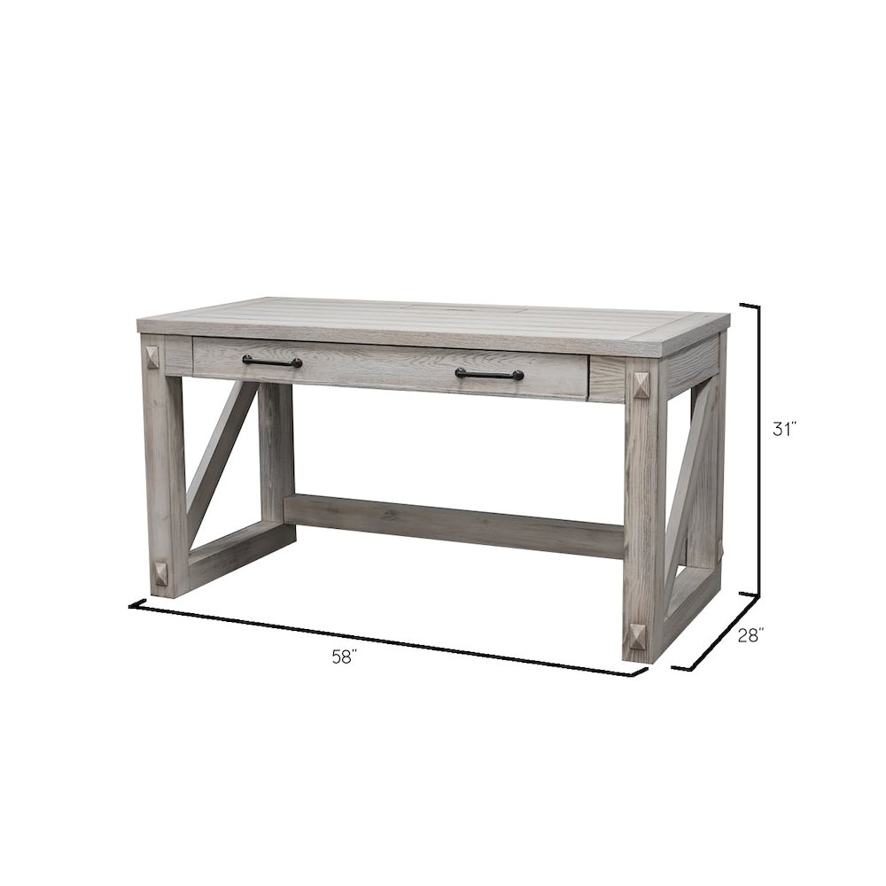 Writing Desk, Writing Table, Wood Office Desk, White. Picture 4