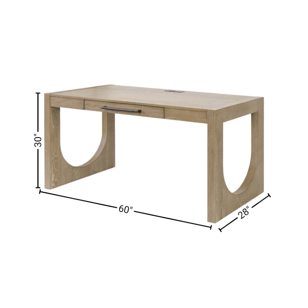 Modern Light Brown Desk – 55 Inch Computer Desk With Long Table Design. Picture 13