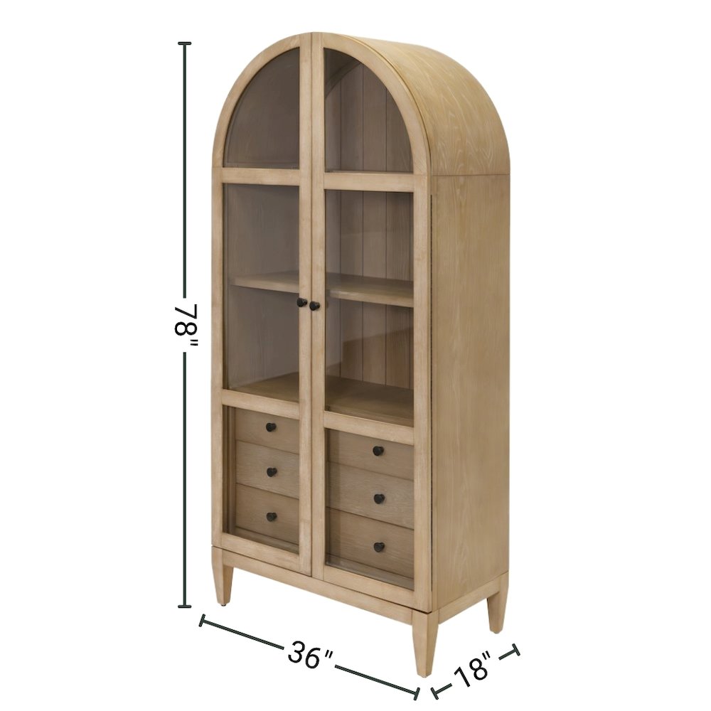 Elegant Arch Cabinet with Storage, Wood Hutch Cabinet for Living Room. Picture 14