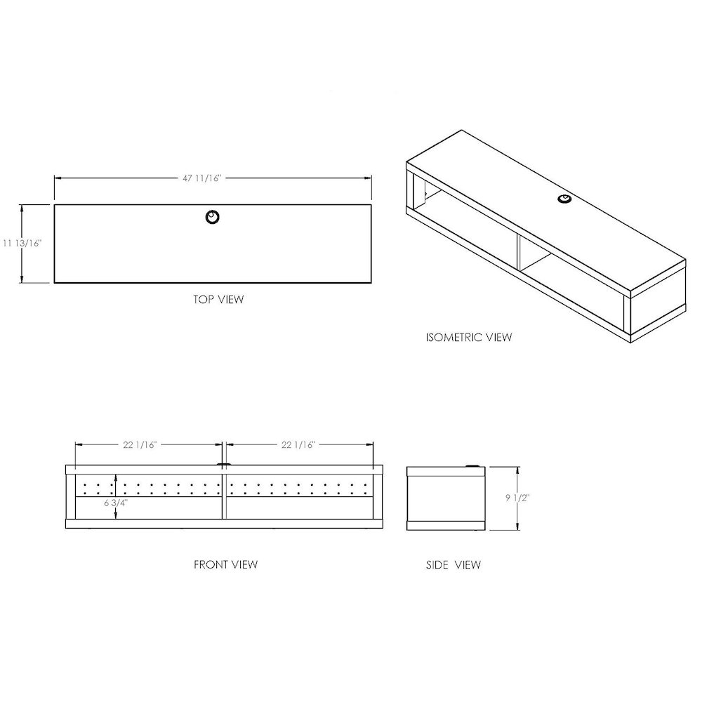 Wallmounts TV Console 48-inch. Picture 4