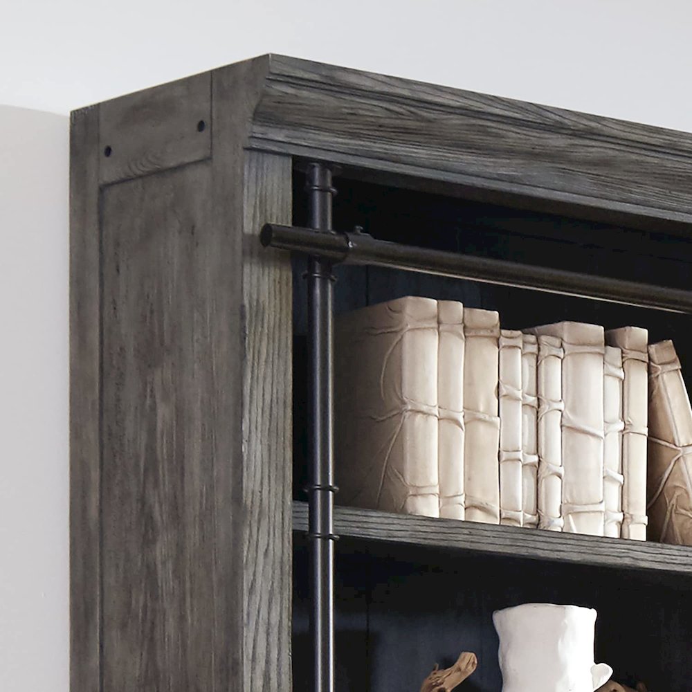 Avondale 8' Tall Bookcase Wall With Ladder. Picture 3