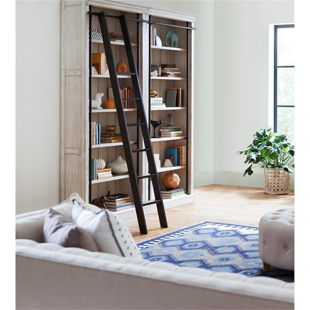 Avondale 8' Tall Bookcase Wall With Ladder. Picture 8