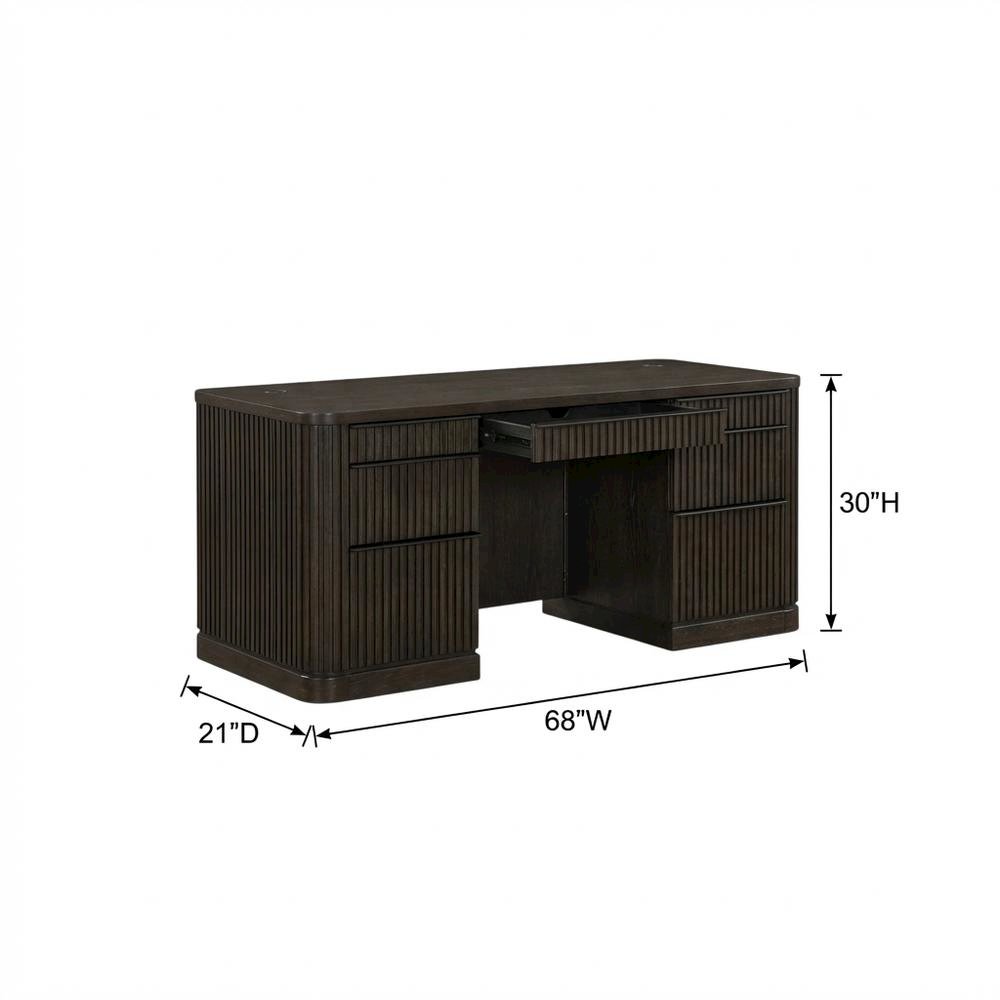 Contemporary Credenza in Warm Finish with Ample Storage. Picture 7