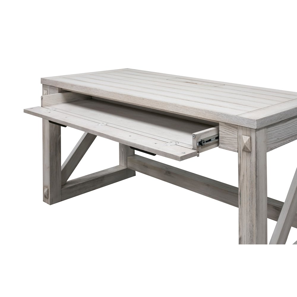 Writing Desk, Writing Table, Wood Office Desk, White. Picture 3