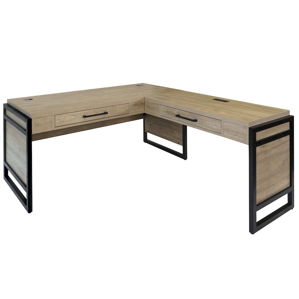 Mason Laminate Open L-Desk & Return. Picture 1
