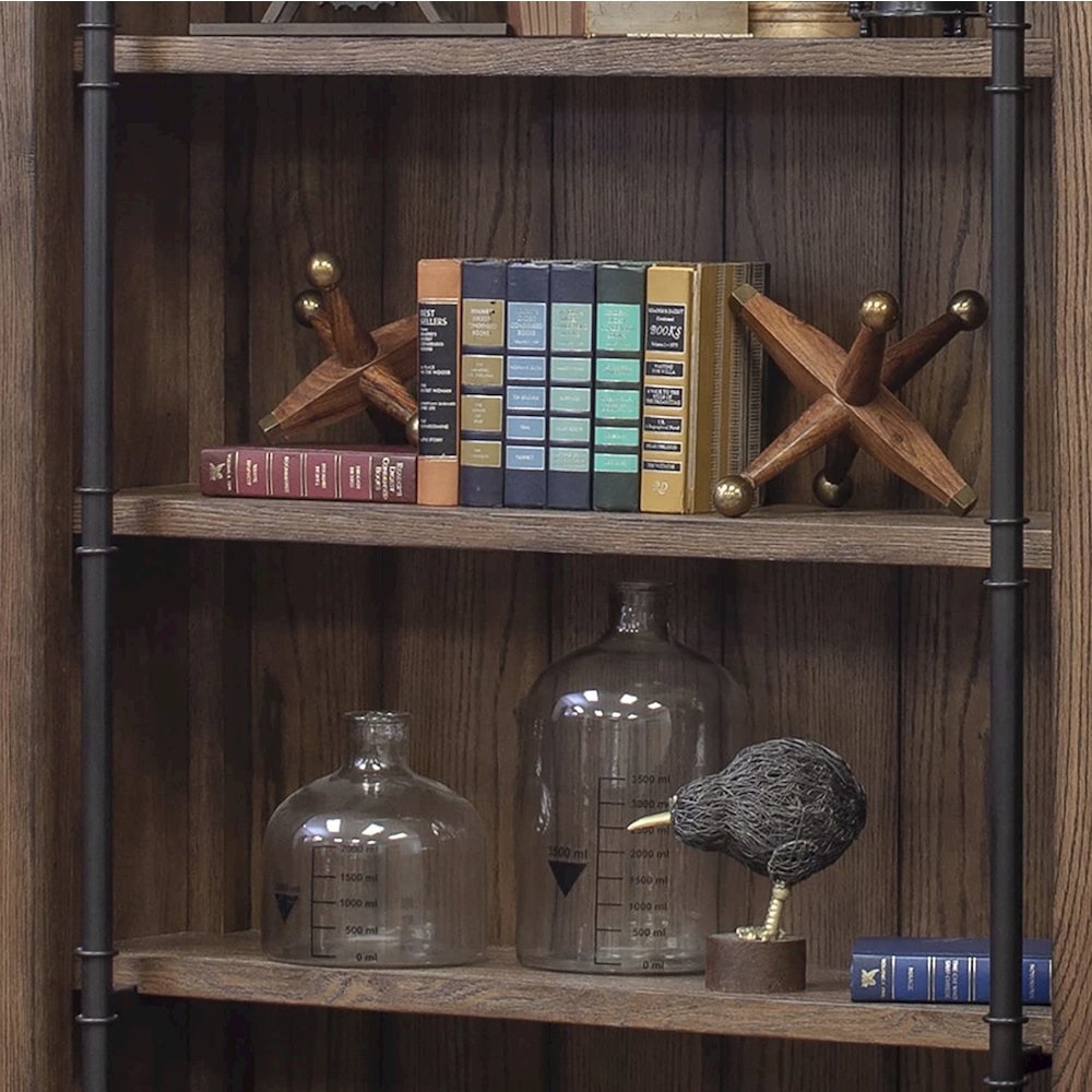 Avondale 8' Tall Bookcase Wall With Ladder, Storage. Picture 6