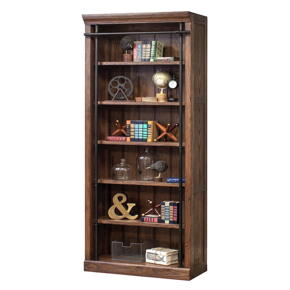 Avondale 8' Tall Bookcase Wall With Ladder, Storage. Picture 2